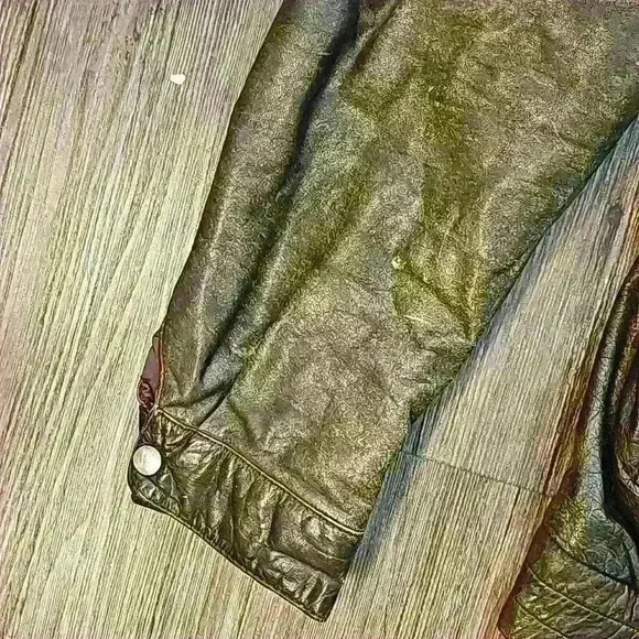 Vintage Reed Sportswear Brown Leather Bomber Jacket 42R - Picture 6 of 7